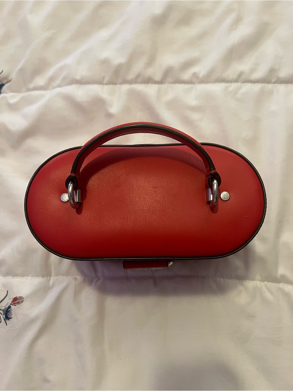 Coach Red and Silver Vanity with Detachable Strap - Picture 2 of 6